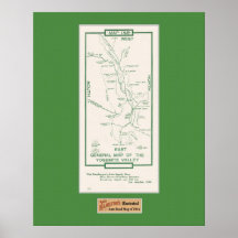 1914 Map of Yosemite Valley Posters