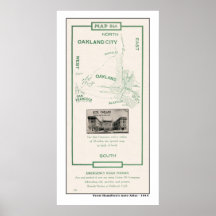 1914 Map, San Francisco to Oakland Print