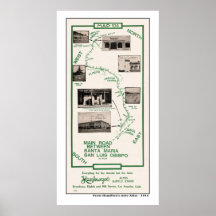 1914 Map, San Luis Obispo to Santa Maria Poster