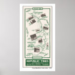 1914 Map, Santa Barbara to Ventura Posters