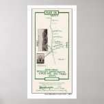 1914 Map, Santa Cruz to Boulder Creek posters