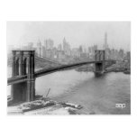 1915 Brooklyn Bridge and Manhattan New York City Post Card