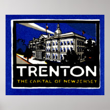 1915 Vintage Trenton NJ Poster