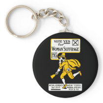 1915 Yes! Womens Suffrage Poster Key Chain