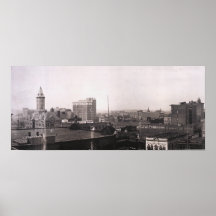 1916 Skyline of Birmingham, AL Vintage Photograph Posters