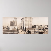 1916 Skyline of Birmingham, AL Vintage Photograph Poster