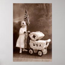 1917 Patriotic Nurse Poster