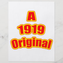 1919 Original Red Personalized Flyer