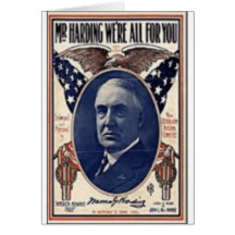 1920 Harding Greeting Cards