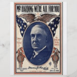 1920 Harding Personalized Flyer