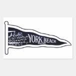 1920 York Beach Maine, dark blue Rectangle Stickers