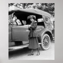 1920s Car and Fashion Print