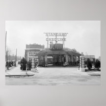 1920s Filling Station Print