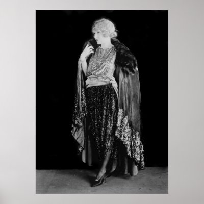 1920s Flapper Fashion and Hairstyle Print by Photoblog