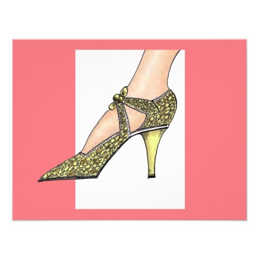 1920s High Heeled Shoe Invites