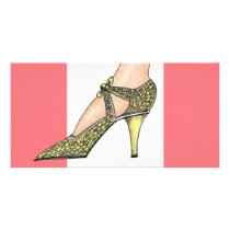 1920s High Heeled Shoe Photo Card Template