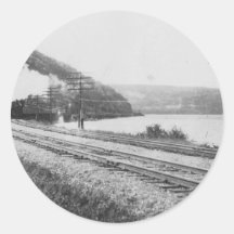 1920's Train on Track Sticker