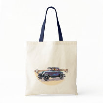 1920s Vintage Automobile Crafts & Shopping Canvas Bag