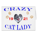 1921 Crazy Cat Lady Card