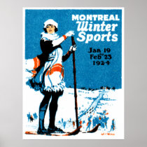 1924 Montreal Winter Sports Poster
