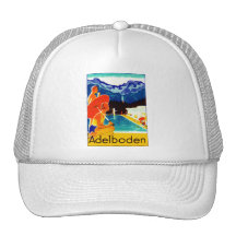 1925 Adelboden Switzerland Poster Hats