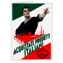 1925 Buy Italian Products Poster Card