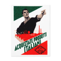 1925 Buy Italian Products Poster Postcard