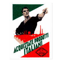 1925 Buy Italian Products Poster Postcard