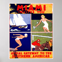1925 Miami Travel Poster