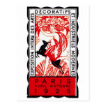 1925 Paris Art Deco Poster Post Card