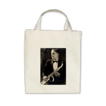 1925 Sax Musician Canvas Bag