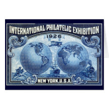 1926 expo philatelique internationale New York Carte De Vœux