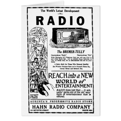 1927 vintage radio advertisement Card by Jakestuff