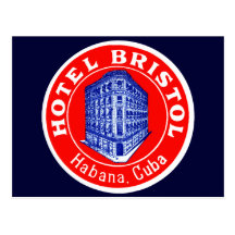 1930 Hotel Bristol Cuba Postcard