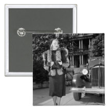 1930s Women's Fashion Button