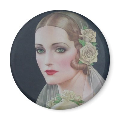1931 Bride Refrigerator Magnet by archemedes