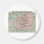 1932 Art Deco Map of Paris, France Magnets