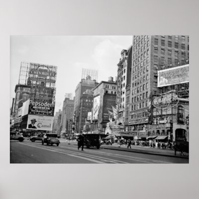 1932 TIMES SQUARE-NEW YORK CITY POSTERS by RETROPAPER