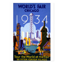 1934 Chicago World's Fair Post Card