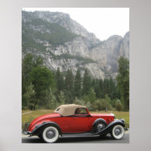 1934 PIERCE-ARROW IN YOSEMITE POSTER