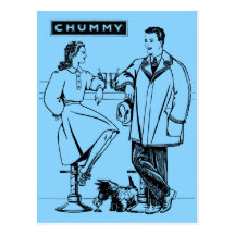 1935 Light Blue Chummy Post Card