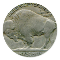 1936 US "Buffalo" nickel tails sticker