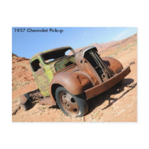 1937 Chevy Pickup in Arizona Desert Postcards