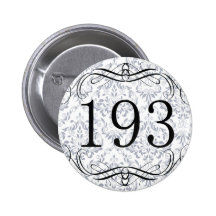 193 Area Code Pinback Button