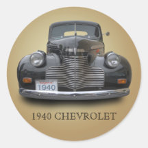 1940 CHEVROLET 1 ROUND STICKER