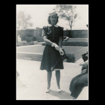 1940 woman with hat post card postcards