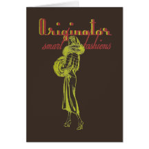 1940's Fashion Illustration Greeting or Notecard