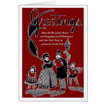 1940s Style Christmas Card Greeting