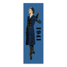 1941 Military Fashion for Women Business Card Template