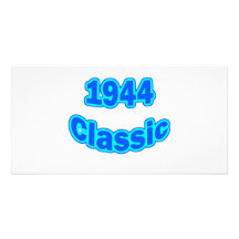 1944 Classic Blue Custom Photo Card